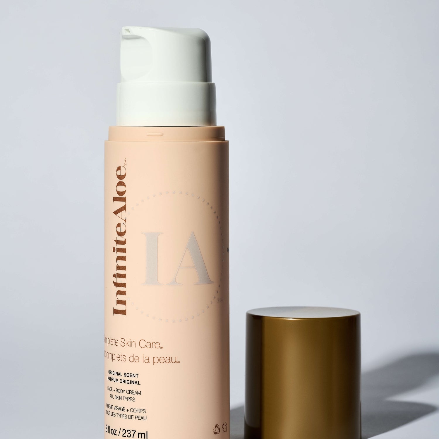 airless bottle set-up aloe cream
